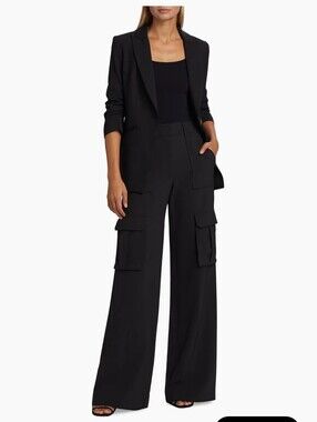 Veronica Beard Saul Crepe Cargo Pants